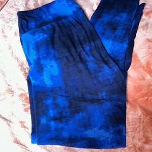 Lularoe blue tie-dye leggings